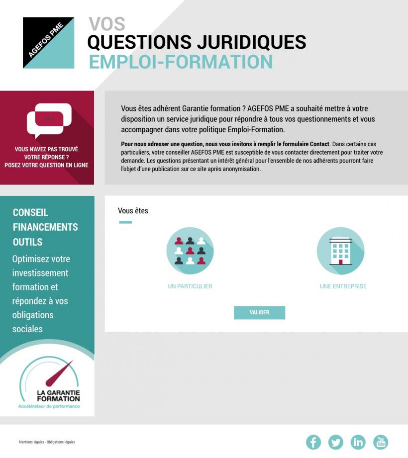 Agefos PME - Questions Formation - Formulaire