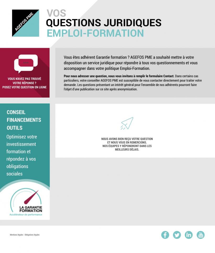 Agefos PME - Questions Formation - Formulaire